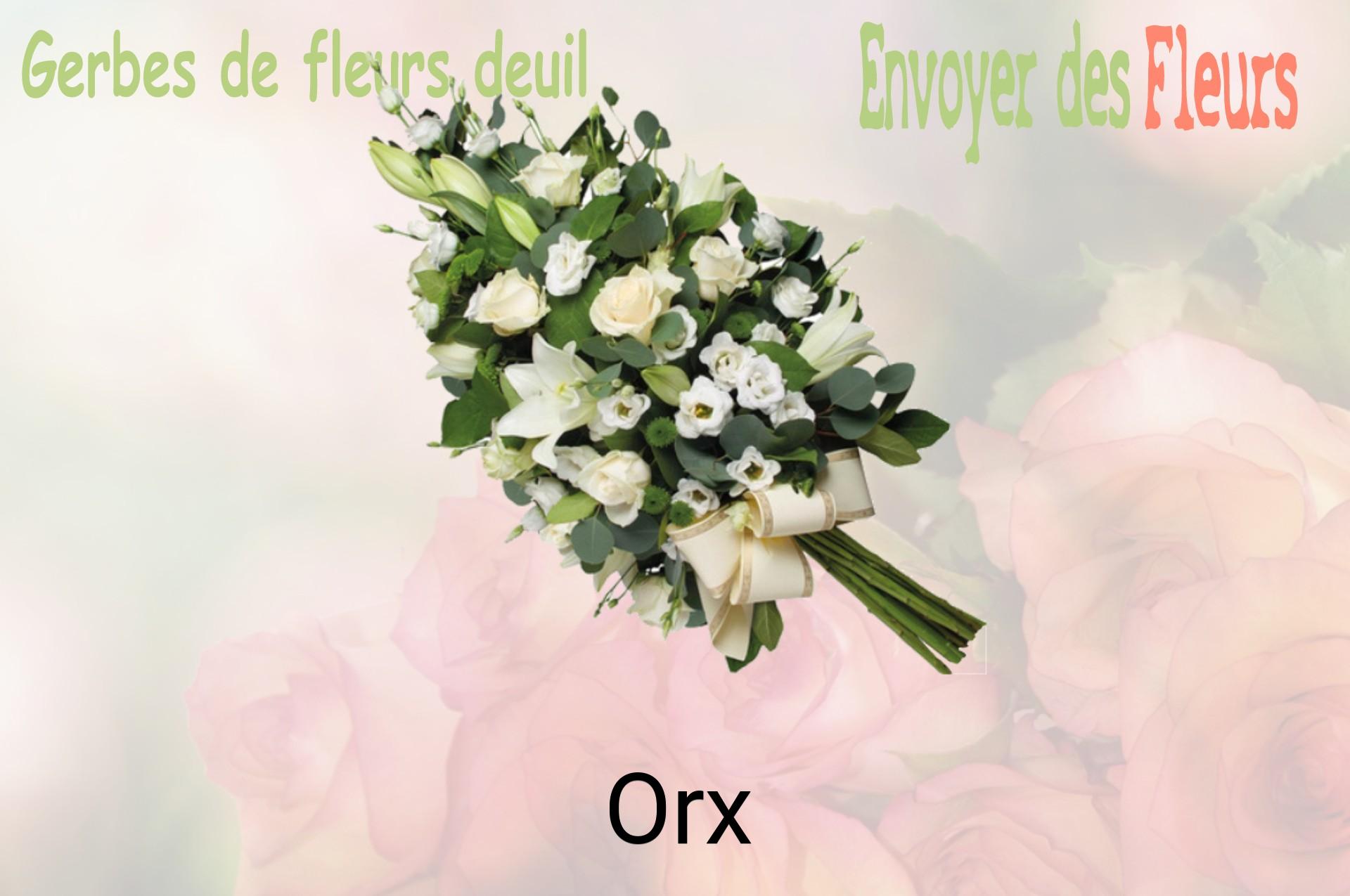 Gerbe de fleurs de deuil livrée à Orx